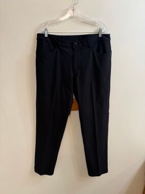 Lululemon ABC Classic-Fit 5 Pocket Pant 32L Black Warpstreme Sz 36 Business